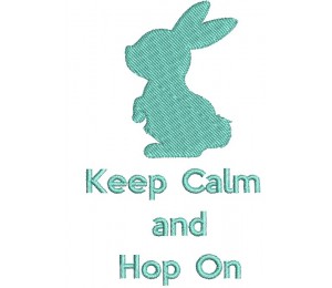 Stickdatei - Keep calm and Hop on 1